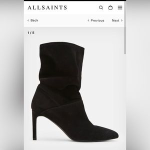 NWOT- ALLSAINTS Orlana Suede Boots. Size 7 (37)